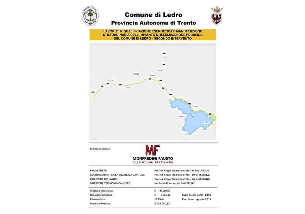 illuminazione pubblica comune ledro monfredini fausto